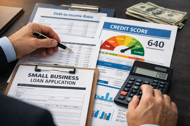 Federal Reserve data showing why small businesses do not receive full loan funding including debt, credit score, and collateral factors